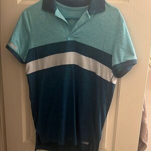 Men's American Eagle Blue and White Shirt